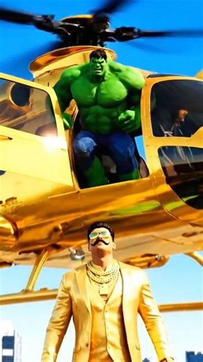 Gold Seth vs Hulk — But Hulk Came Back Flying in a Heavy Gold Helicopter 🚁✨ Epic#Hulk#ai#video