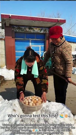 Bury eggs in snow – last all summer?! 🥚❄️