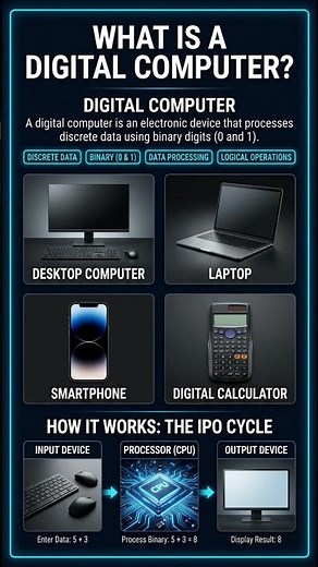 What Is a Digital Computer? 💻 | Definition, Examples & IPO Cycle | Computer Basics