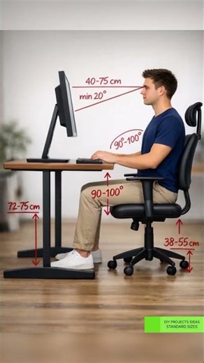 Perfect Computer Sitting Posture | Ergonomic Desk Setup 💻