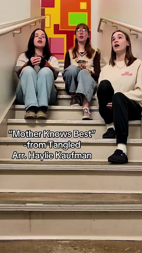 🙅‍♀️Don’t Trust Mommy🙅‍♀️ @Disney #disney #tangled #motherknowsbest #rapunzel #flynnrider #tangled #mothergothel #stairwell #singing #stairwellsinging #trustmemydear #acapella #acapela #harmonies #soprano #alto #threeintheafternoon #disney #fyp #mommy