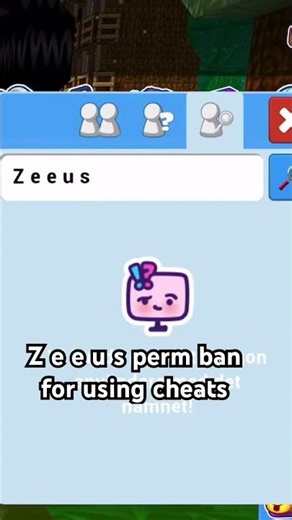 Z e e u s Perm ban SE server by cheating • #blockstarplanet #bsp