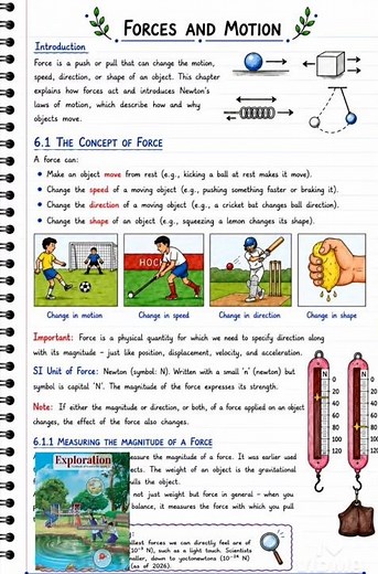How Forces Affect Motion Class 9 Notes pdf download #class9 #ncert #notes #science #exampreparation
