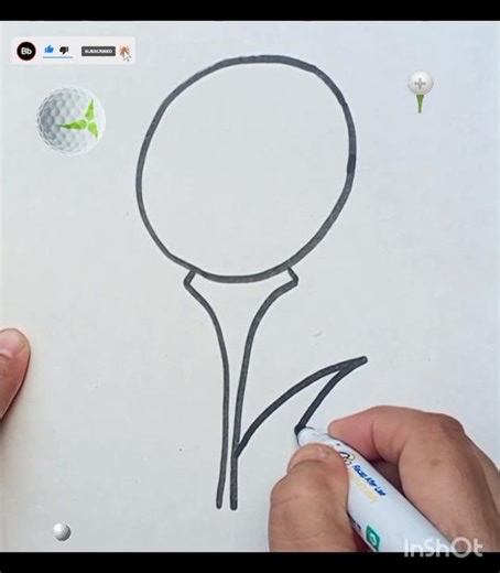 Draw easy Golf ball drawing/#easy #drawing #golf #ball #viralshort/Haa-Meem 4science
