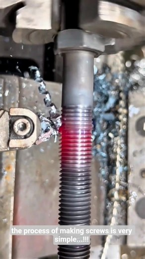 the process of making screws is very simple...!!!