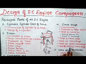 Design of IC Engine Components| Design of Cylinder | Design of Piston | Design of Crank Shaft| DME 2