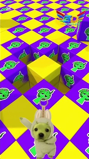Watch this satisfying 3D cube animation with a cute character! 💙🟦