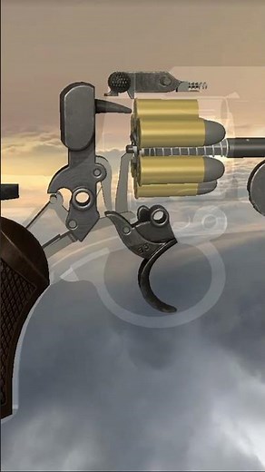 Revolver Inside Mechanism | 3D Animation Fire
