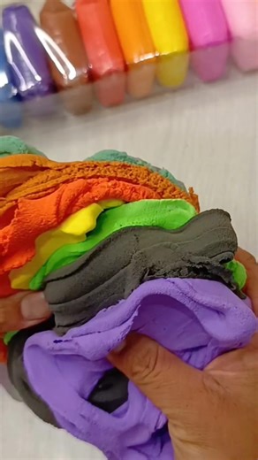 Clay Mixing Colors #clay #slime #coloring