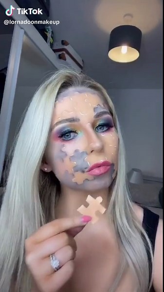 Rebel Una Makeup Challenge: Creative Jigsaw Puzzle Looks