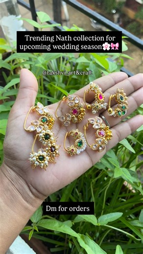 Handmade_By_Geeta on Instagram: "Trending Nath collection for upcoming wedding season🌸🎀"