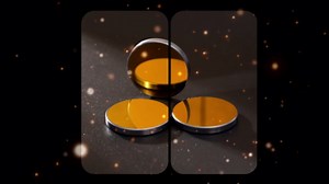 MCWlaser CO2 Laser Mirror 25mm Si Reflective Lens - 3PCS Gold-Plated Silicon Mirrors for Laser Machine