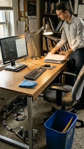 From Messy Desk to Smart Office Setup | Full Timelapse Makeover #shorts