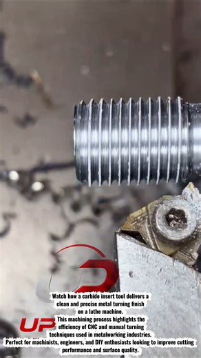 Perfect Metal Turning Finish with Carbide Insert | CNC Lathe Machining Trick 🔧