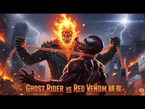 Ghost Rider vs Red Venom 🔥 | Epic Cinematic Showdown in New York (Full Action Movie Sequence)
