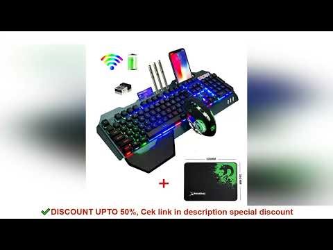 MAMBASNAKE K680 Wireless Rechargeable Keyboard Mouse Set 3800mAh Large Capacity Rainbow Backlit