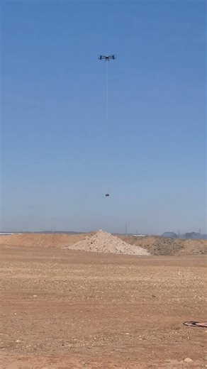 Prism deployment test by high payload drone in mining environment