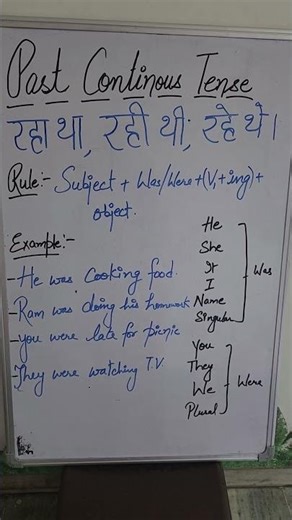 Past Continuous Tense #learnenglish #shorts #shortvideo