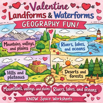 Valentine Landforms & Waterforms Notes   Activities | Grades K–5
