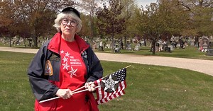 Holy Cross Cemetery Places Veterans Flags on Graves this Memorial Day