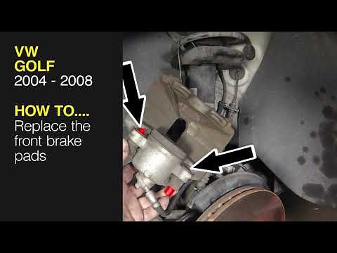 How to Replace the front brake pads on a Volkswagen Golf 2004 to 2008
