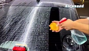 Automotive Oil Film Cleaning Brush with Reusable Foam Sprayer, Upgraded Antifog Glass Cleaning Board, Glass Oil Film Remover for Car Windows & Windshields, Versatile Car Glass Cleaner Brush (White)