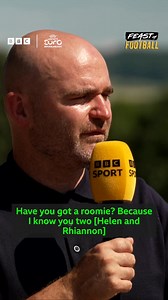 Rhiannon Roberts and Helen Ward = Friendship goals ❤️ 📺 Watch Feast of Football on BBC One Wales at 22:40 on Friday #BBCFootball #WEURO2025 #Wales | BBC Sport Wales