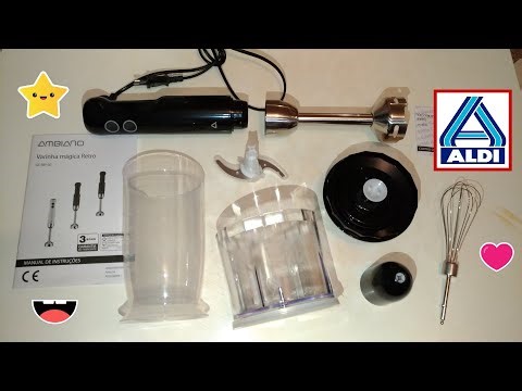 Aldi Ambiano Retro Hand Blender 3 in 1 GT-SBP-02: Unboxing. 4K.