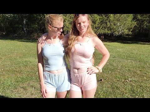 Twins Get Dressed for Bed - Try On Edition