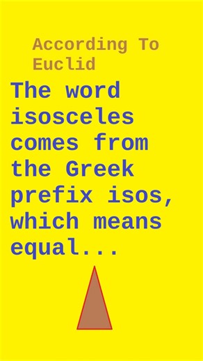 According To Euclid What Is An Isosceles Triangle?