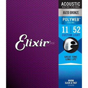 Elixir Cordes guitare acoustique 11-52 11025 Polyweb Bronze favorab...