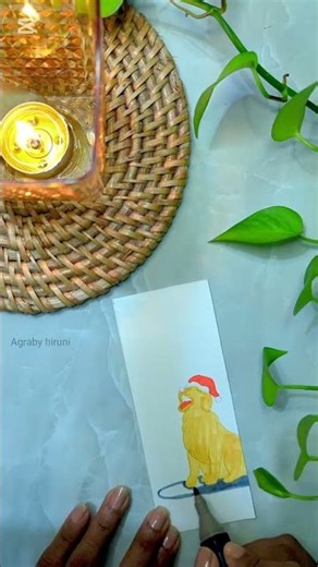 Easy way to draw bookmark/How to draw for beginners step by step#art #shortvideo #shorts #dog #cute