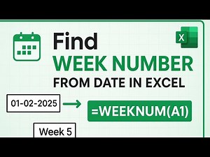 How to Find Week Number From Date in MS Excel