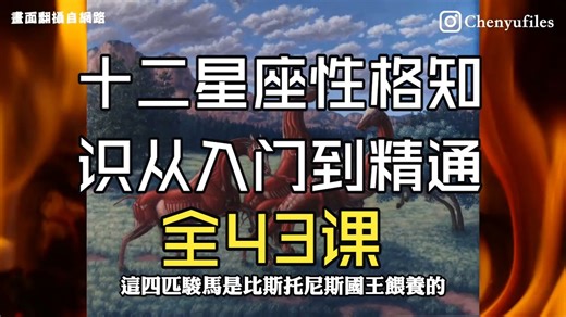 【全43课】十二星座性格知识从入门到精通技巧培训课