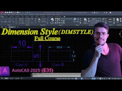 AutoCAD 2025 Tutorial for Beginners (E35) | DIMSTYLE Command | Solve Wrong Dimensioning Style