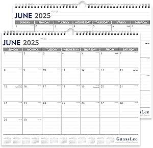 GuassLee 2026-2027 Wall Calendar, 2-Pack 18 Months Hanging Paper Calendars from Jan. 2026 to Jun. 2027, 14" x 11.5", 2026 Wall Planner with Notes for Easy Planning School Home Office