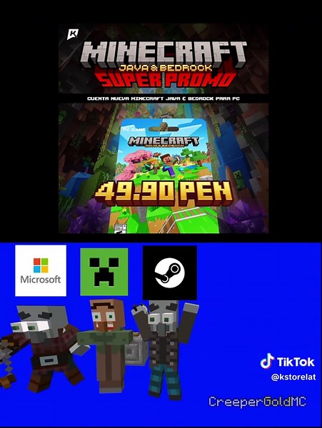 Descuento del 50% en Minecraft por Microsoft