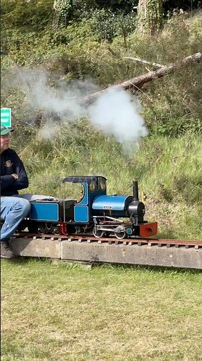 Blue Saddle Tank Steam Locomotive SPRINT! 🚂💨 #miniaturerailway #steam