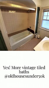 https://oldhousesunder50k.com/history-of-the-bathroom/ Old Houses Under $50,000 and Beyond loves vintage tiled baths! | Old Houses Under $50,000 and Beyond | Facebook