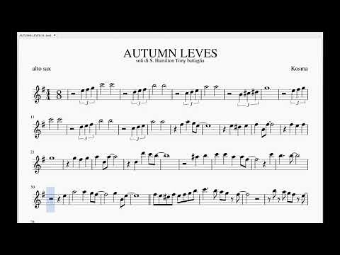AUTUMN LEAVES alto sax backing track