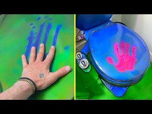 WE Made a Bathroom that CHANGES COLOR! - Viral Tiktok Bathroom ft. ‪@alispagnola‬