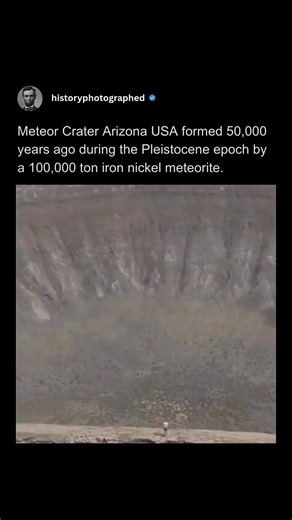 Meteor Crater in Arizona, also known as the Barringer Crater, was formed around 50,000 years ago during the Pleistocene epoch when a 100,000-ton iron-nickel meteorite traveling at roughly 26,000 miles per hour struck the Earth. The impact created a crater about 1.2 kilometers wide and 170 meters deep. The dry Arizona climate preserved it exceptionally well, making it one of the best-kept meteor impact sites on the planet. The land is privately owned by the Barringer family and includes a visitor