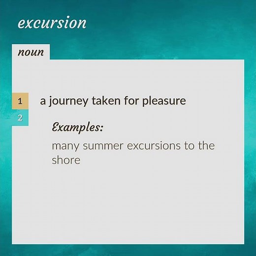 Excursion | meaning of Excursion