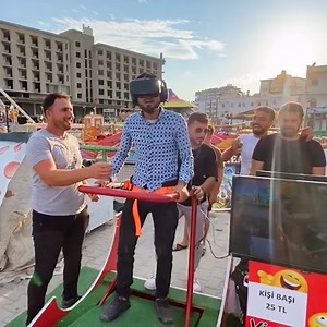 Man screams while wearing VR headset