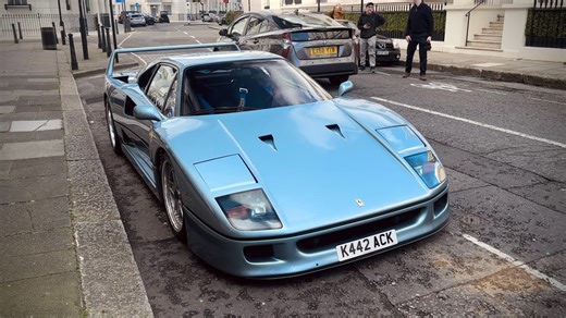 Rare blue Ferrari F40 in London