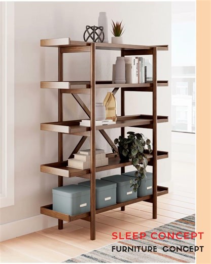 Lyncott - Bookcase - Brown