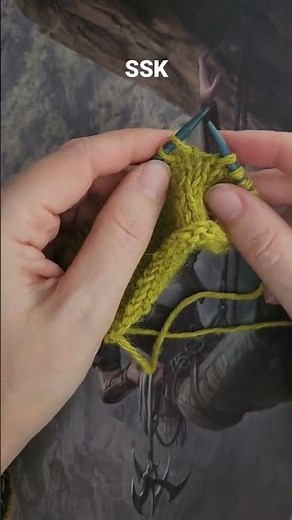 Knitting Left-handed: SSK Slip. Slip. Knit.