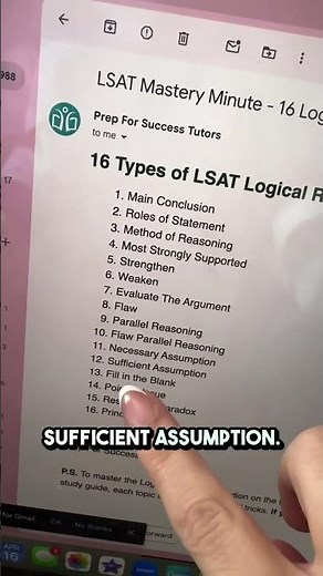 Every Type of Question on the LSAT Logical Reasoning Section #shorts