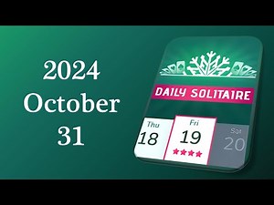 Daily Challenge Solitaire Solution 2024 October 31