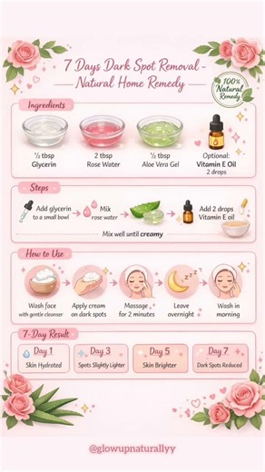 7 days dark spot removal remedy💖🤌🏻 #darkspotremedy #homeremedies #shorts #beautytiips #glowup #fyp